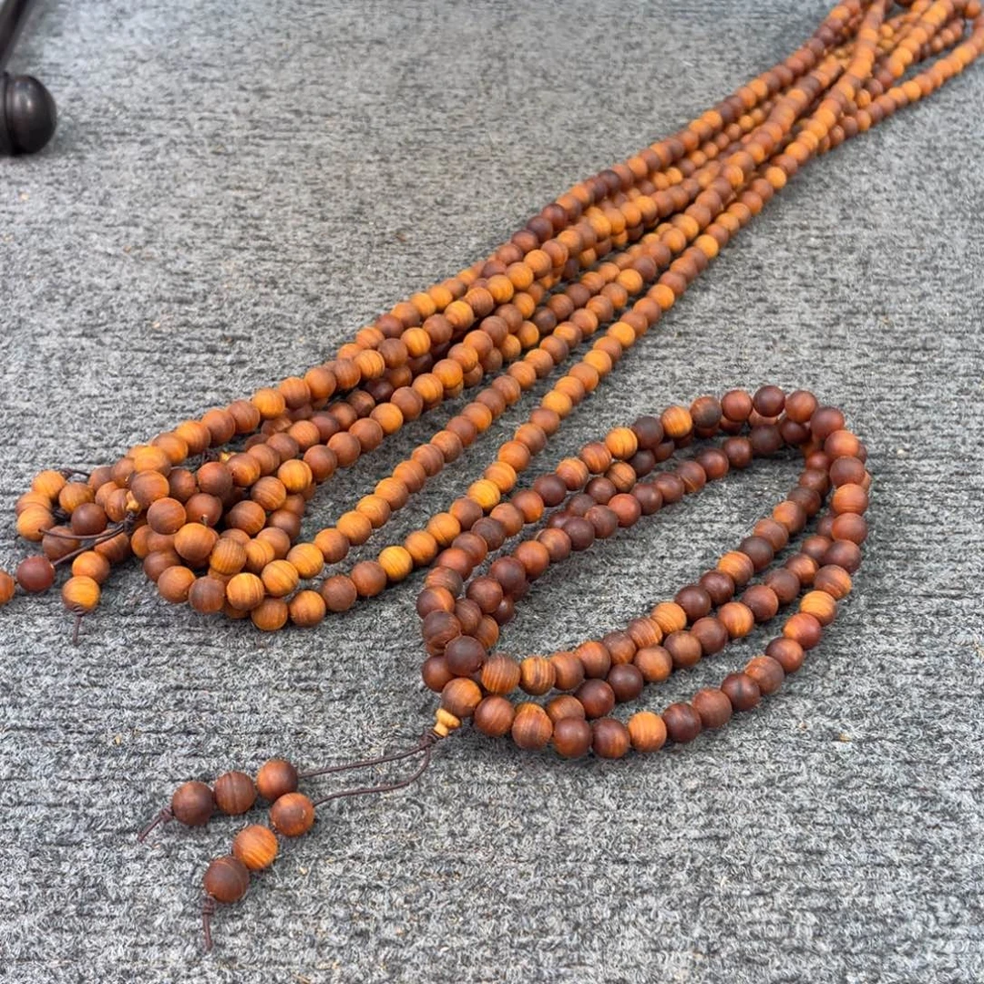 柏木（崖柏）超神之毛珠，太行崖柏，1.0玉化太阳红，多段香