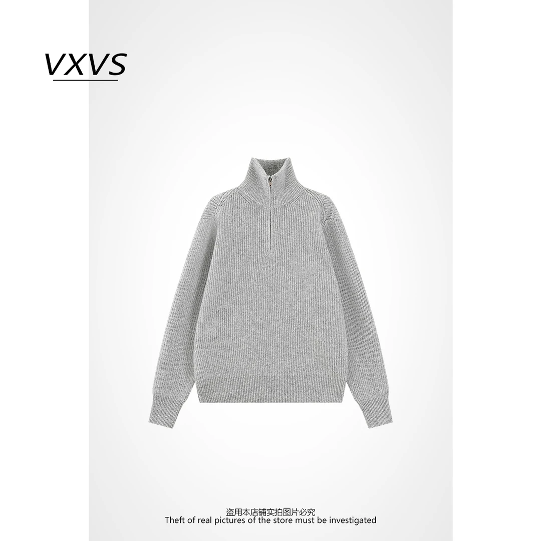 VXVS  羊毛新款半拉链毛衣 15013