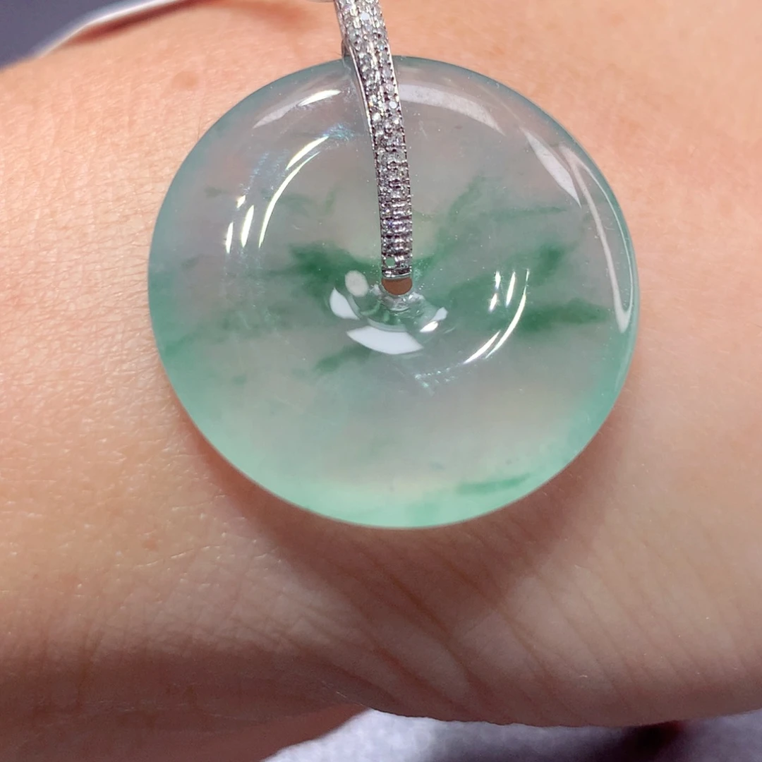 定制翡翠18K金镶嵌翡翠