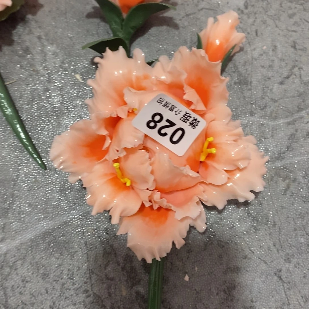 摆件陶瓷手工花摆件