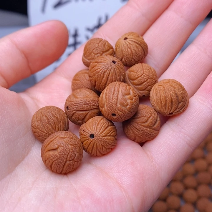 手串桃核野生满天星 13mm左右 20颗 （打孔）