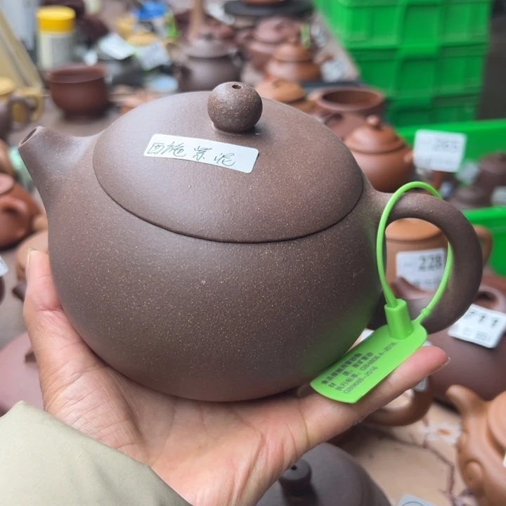 紫砂茶壶紫泥半手650cc