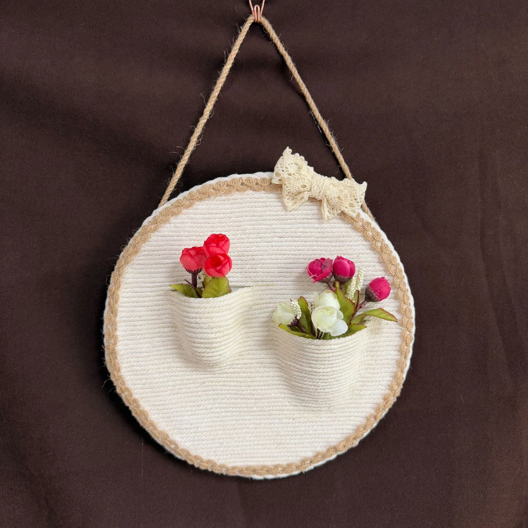 【新疆包邮】纯手工编织花篮挂件