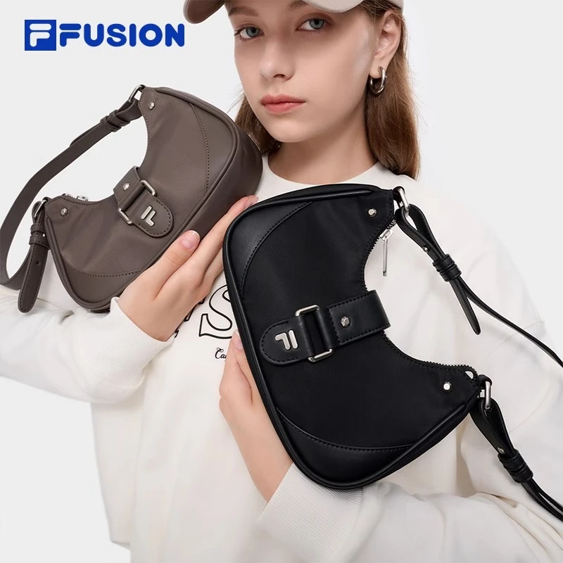 FUSION斐乐女包挎包春季新款腋下包黑色T13W442121F