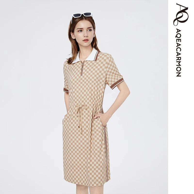 雅格上美 春夏女士连衣裙轻奢高级感 A25CF69J35