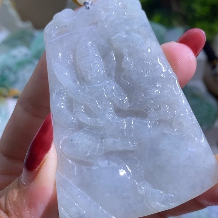 【闪购商品】翡翠挂件未镶嵌观音