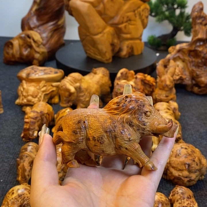 浩***野柏木小猪手把件手把件