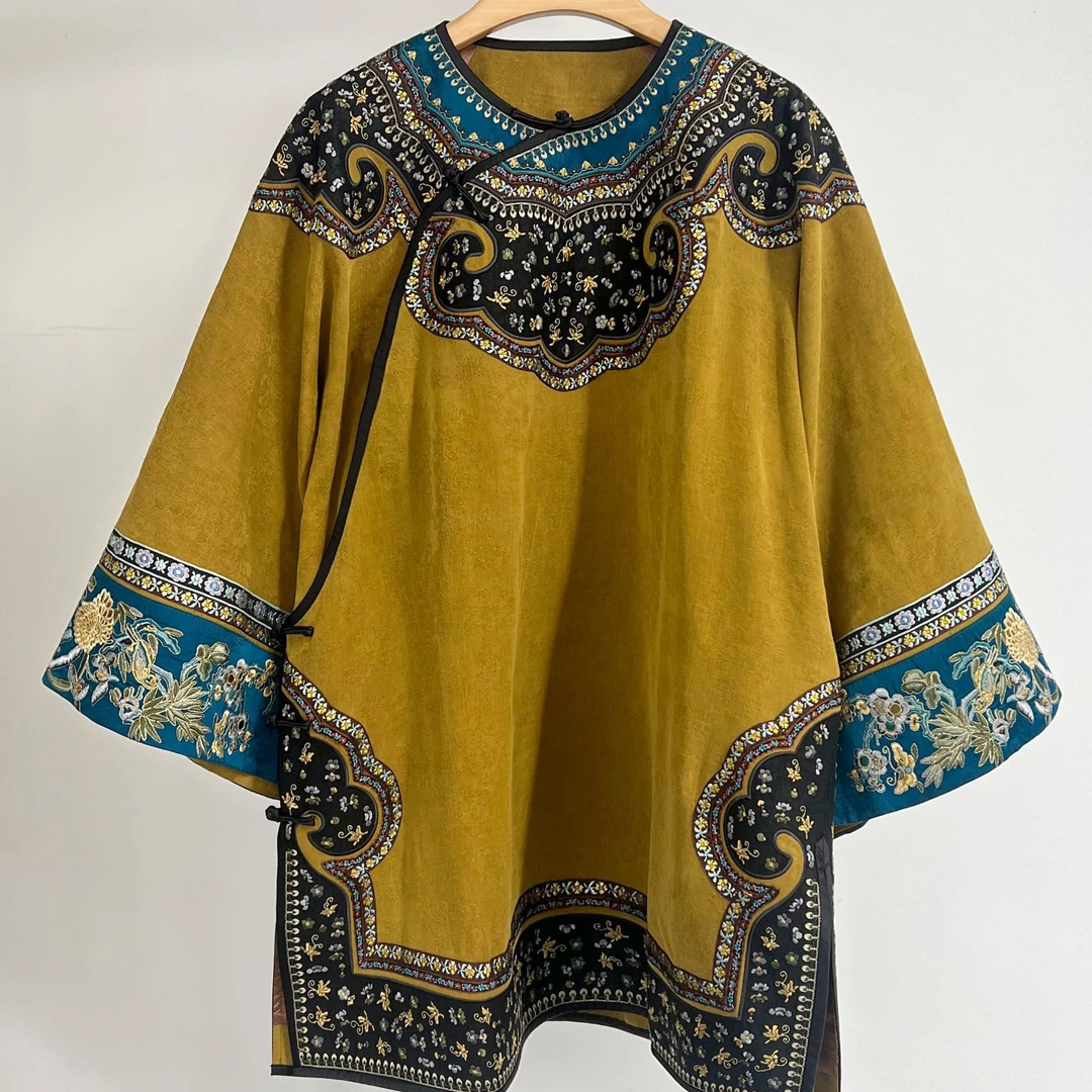 驷喜2025春季新款新中式国风香云纱刺绣二大衫女242499