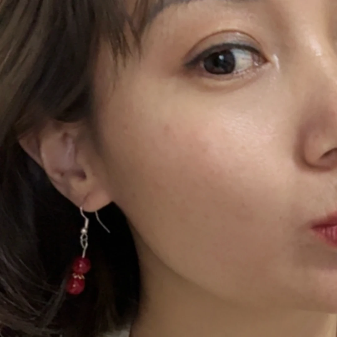铁合金亚克力耳饰 耳环红色葫芦设计小众耳饰女士耳坠