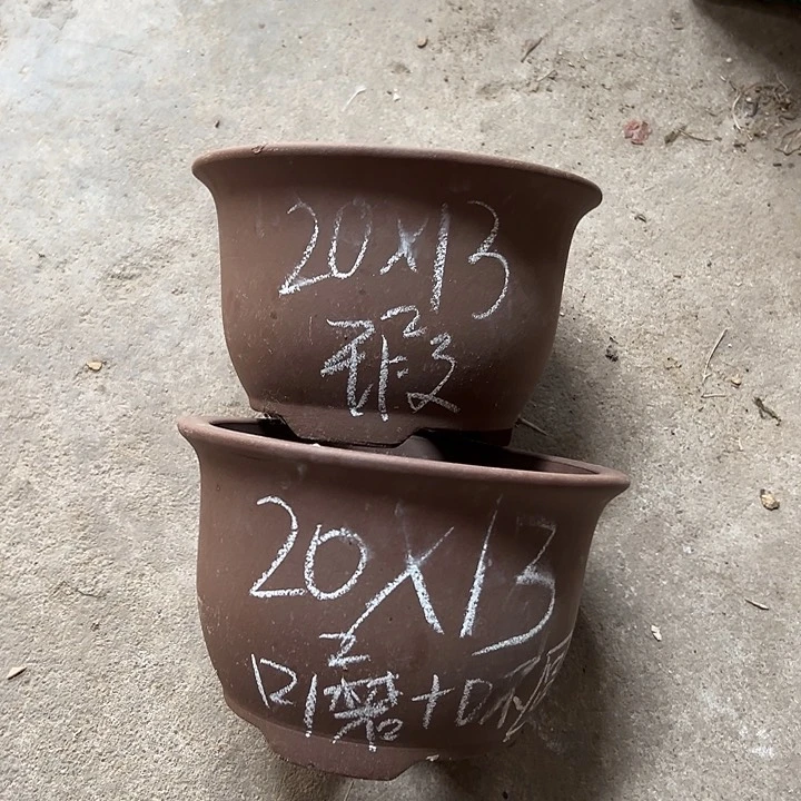 紫砂花盆宜兴紫砂花盆2只