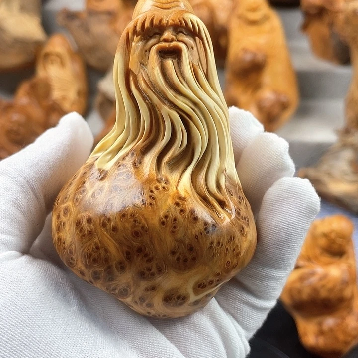 柏木（崖柏）寿星手把件