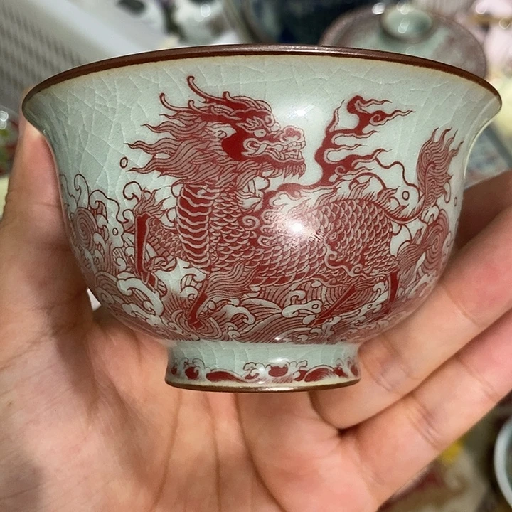 摆件景德镇陶瓷主人杯13455