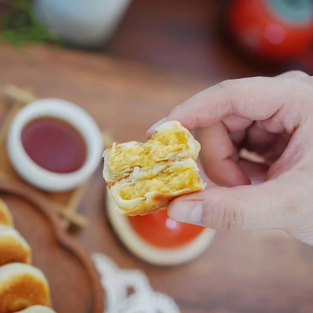 葵阳百粤惠来绿豆饼 手工两面煎 潮汕特产238克 红纸包装 手信