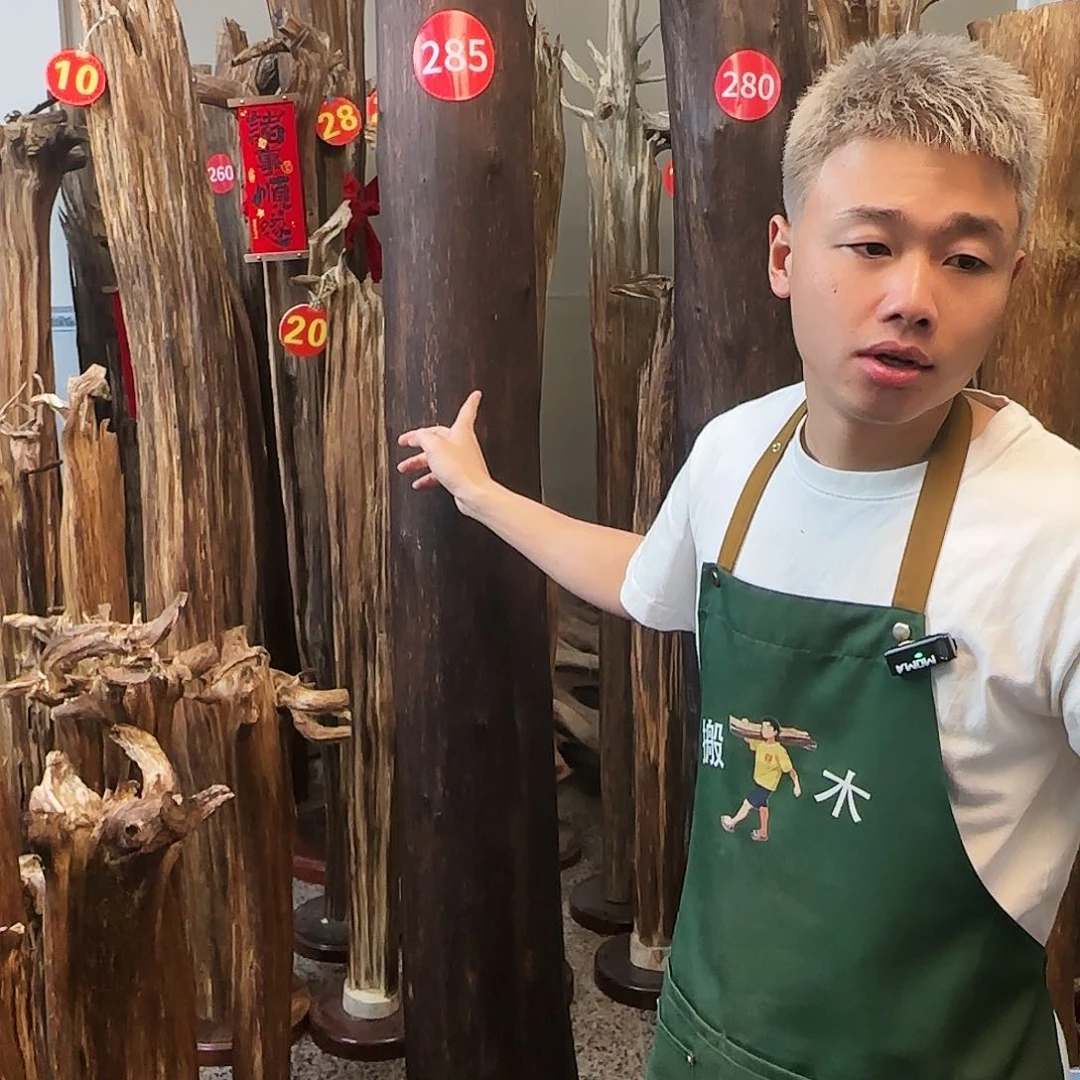 沉香木摆件春*天然沉香原木摆件➕底座