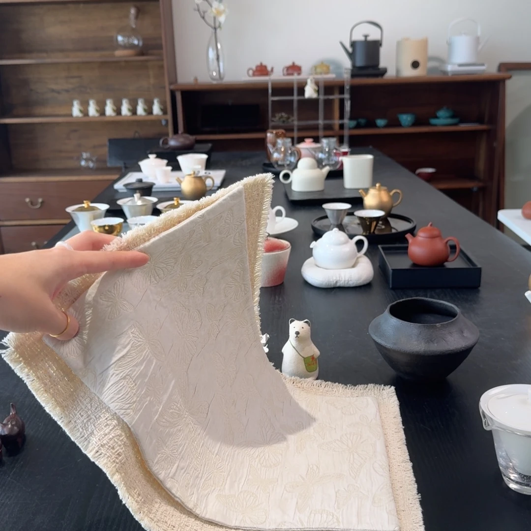 2件套茶席 白蝴蝶+流苏