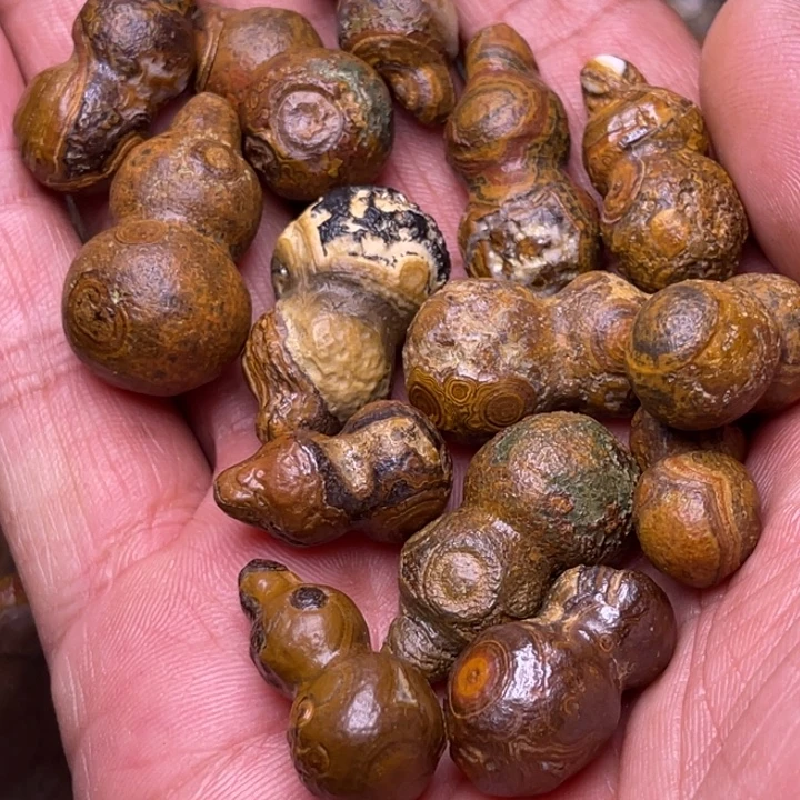 戈壁滩上的玛瑙石