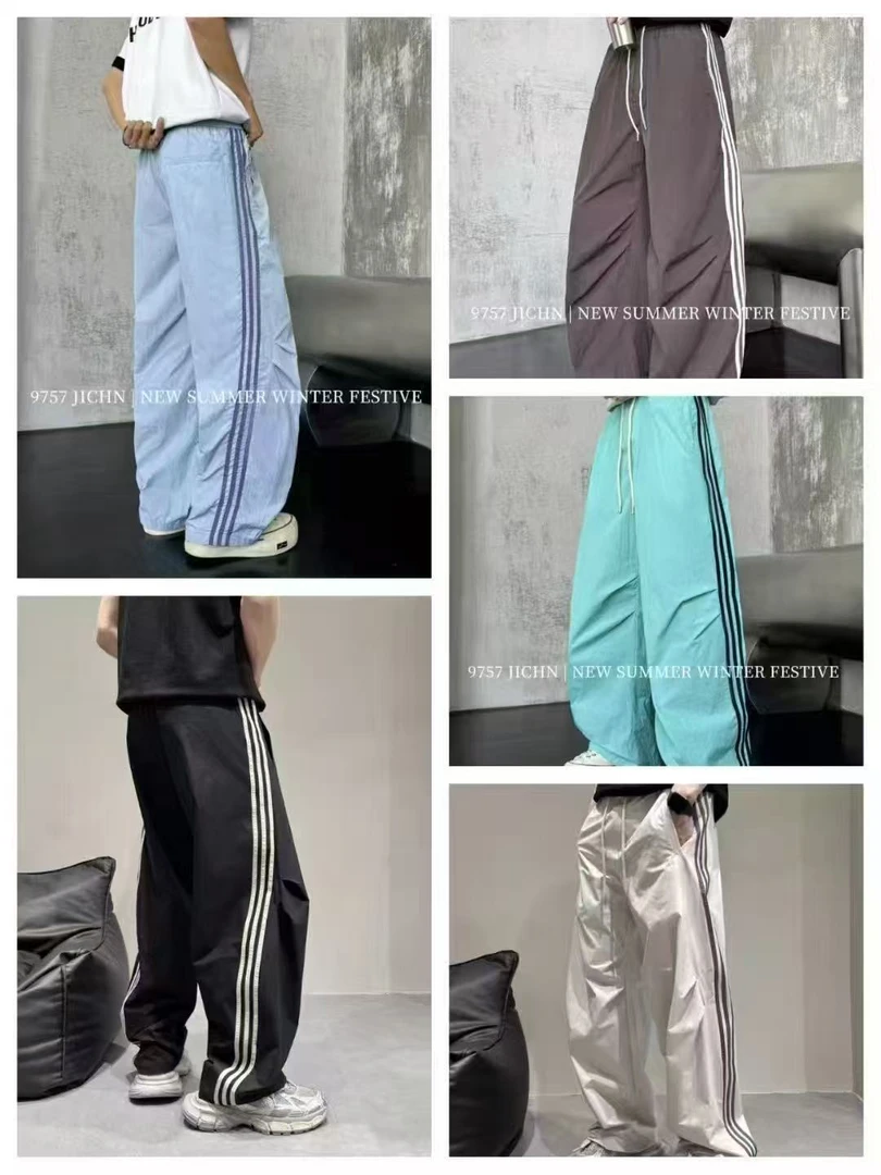 【异素服饰】9757夏季简约时尚百搭休闲户外直筒弯刀裤