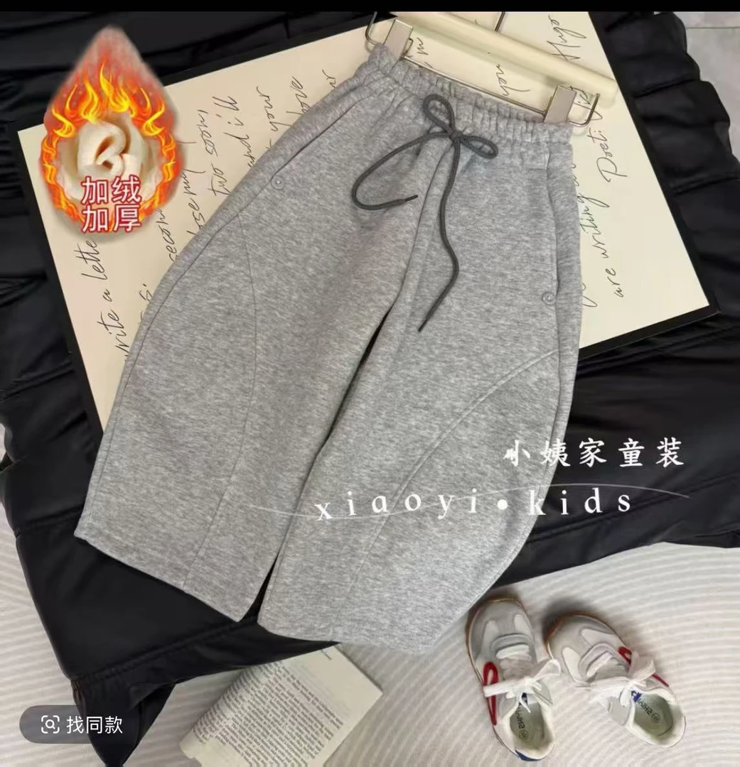 【加绒厚款】女童冬季长裤休闲裤韩版秋冬加绒卫裤