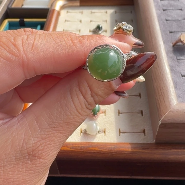 和田玉银S925镶嵌颈饰