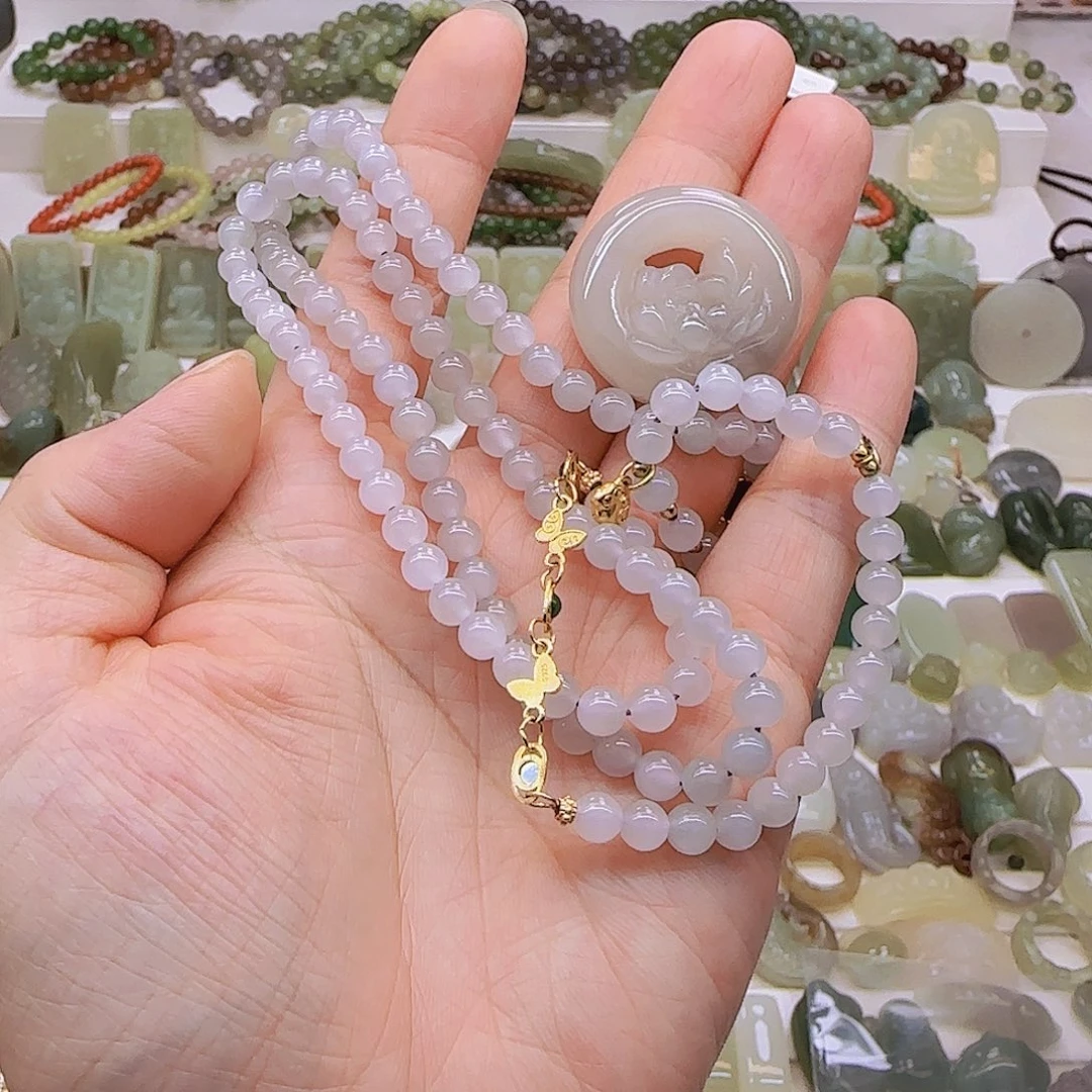 我***体和田玉未镶嵌套链