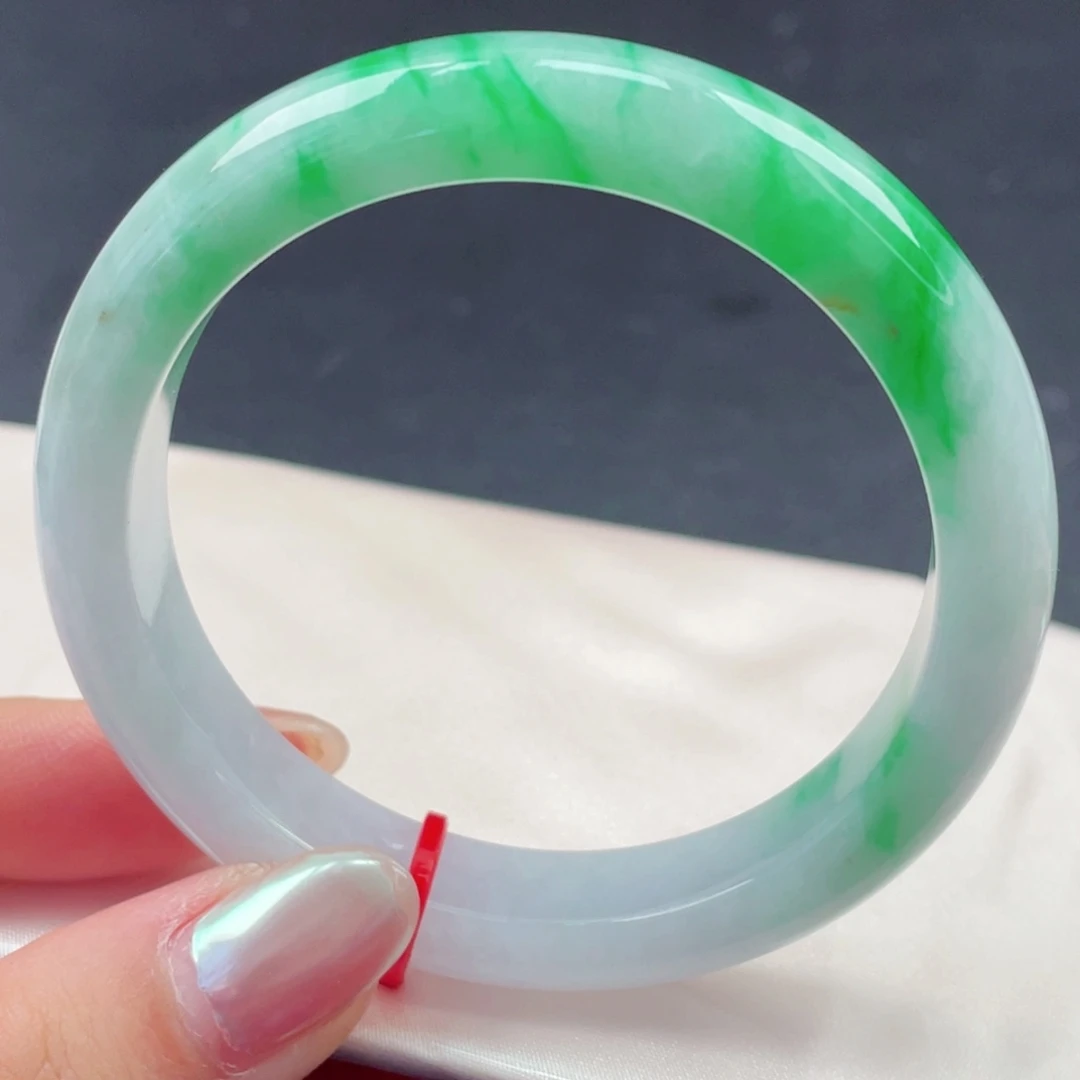 翡翠未镶嵌手镯55圈口