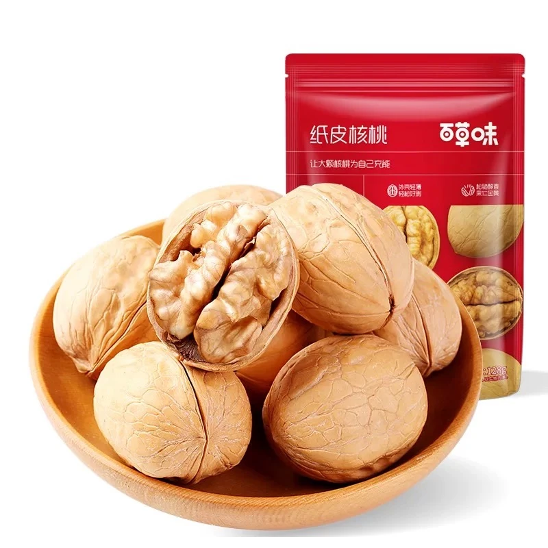 百草味紫皮核桃128g*3袋