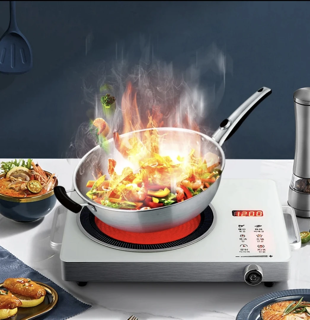 正品多功能白色电陶炉3500W家用不挑锅具防爆插电面板