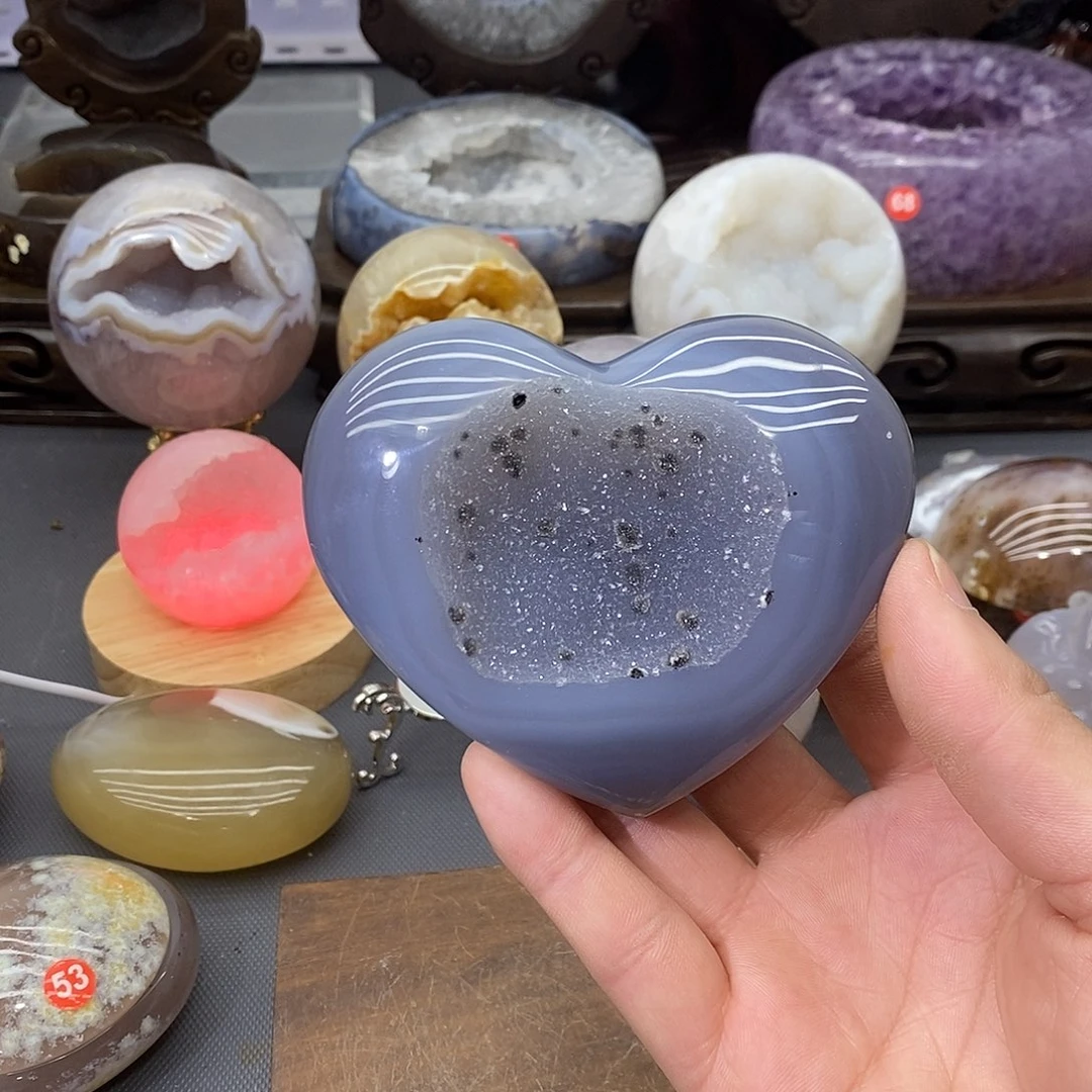 摆件未镶嵌紫晶爱心