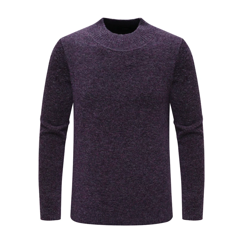 AB728嘎男式羊毛衫舒适有弹力 休闲毛衣 紫色