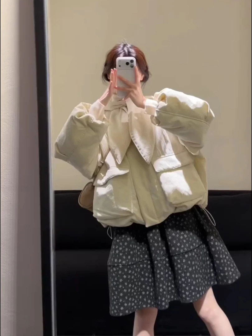 今年流行爆款棉服女款2025冬季小个子韩系高级感巨好看一整套半裙