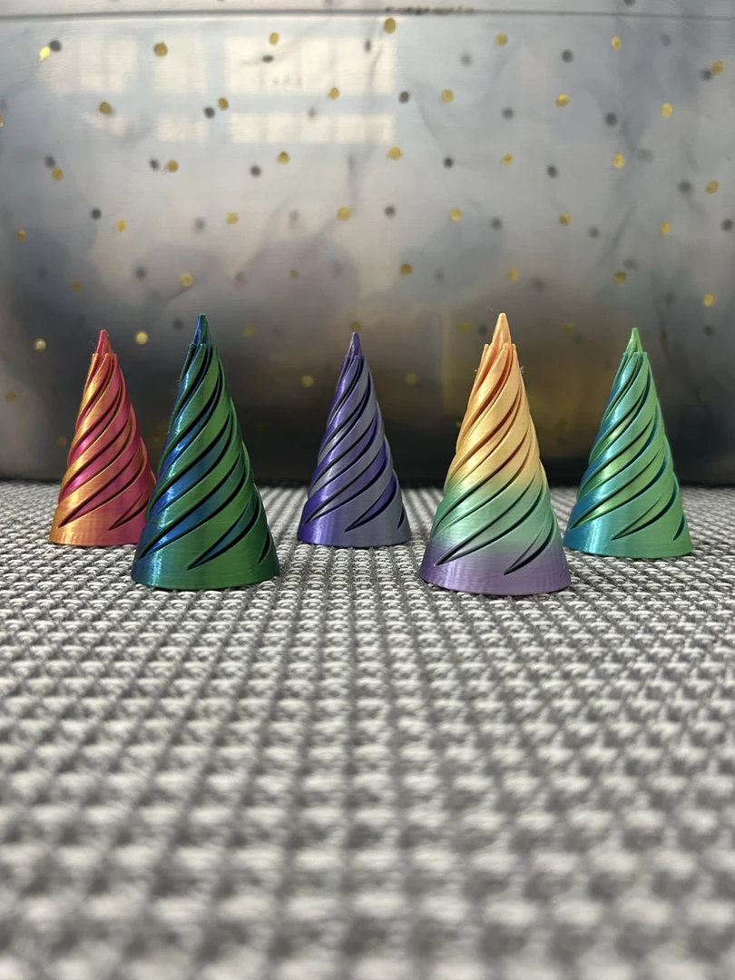 3d打印螺旋旋转锥形旋旋乐二合一解压玩具指尖减压螺旋推推乐神器