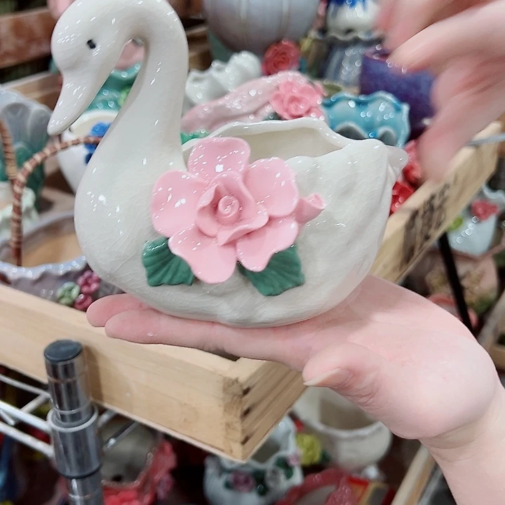 有孔，凑单福利满10元发货陶瓷多肉花盆！