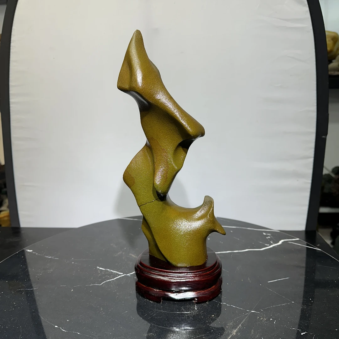 摩尔奇石绿植摆件