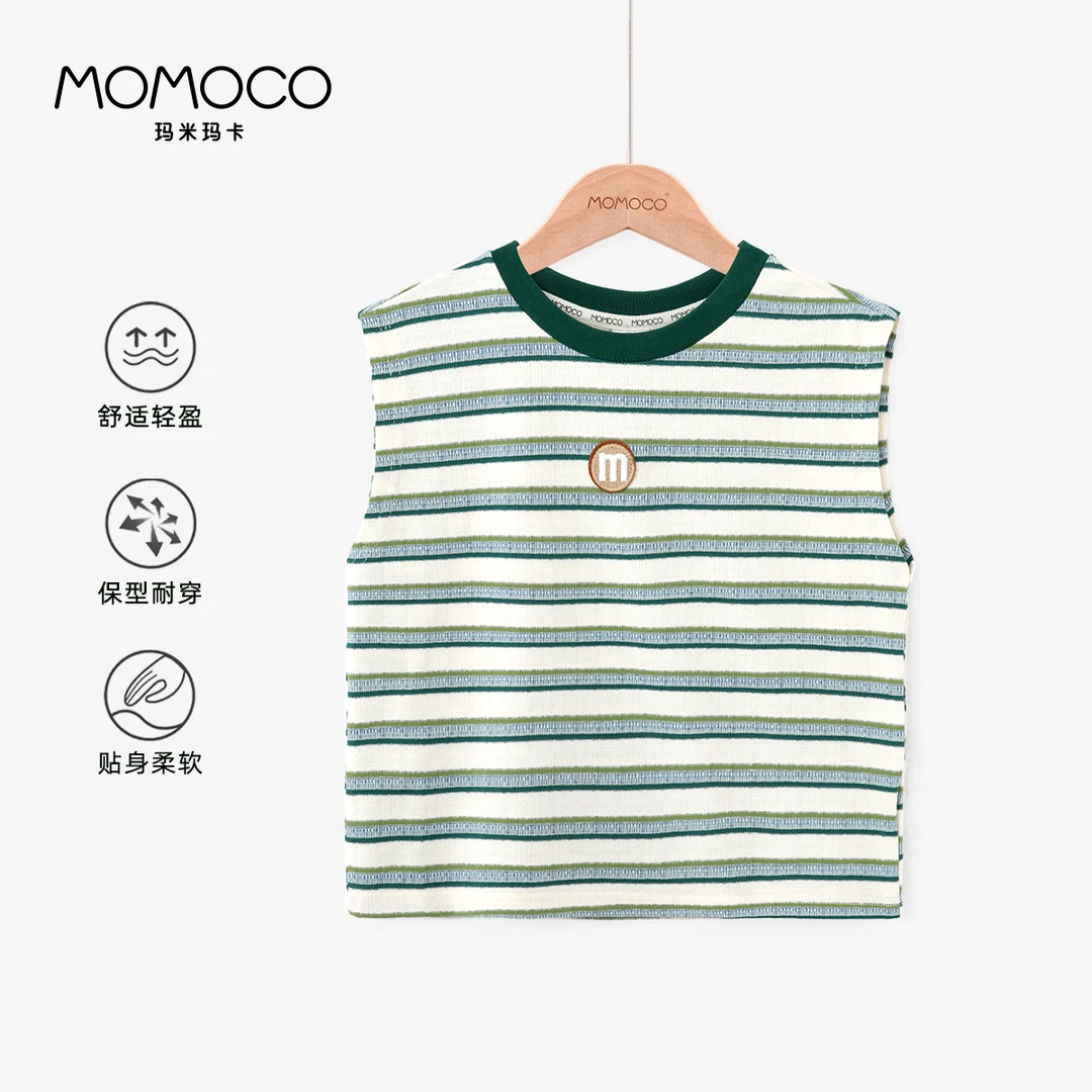 MOMOCO/玛米玛卡男童条纹背心夏季童韩版时尚百搭无袖77280233001