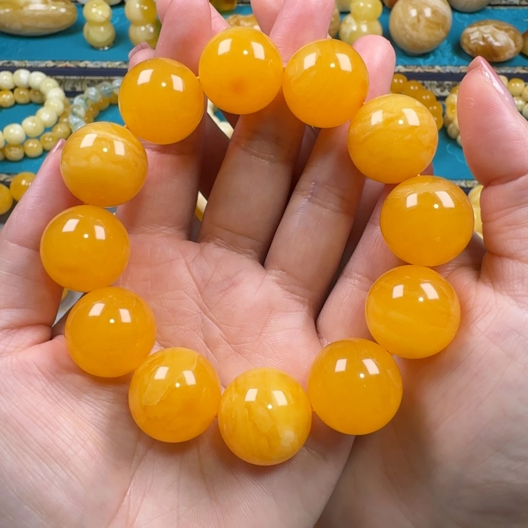 琥珀未镶嵌手链同料