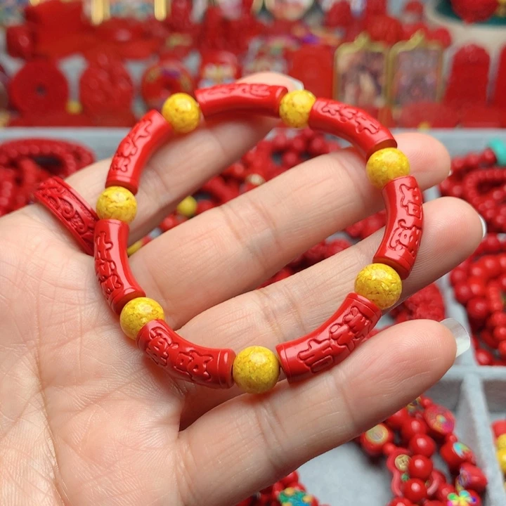 天然辰砂工艺品朱砂手串
