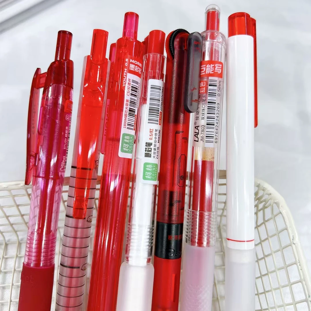 【红墨/7支】L13齿轮霸王笔记零晃动小鸭先行..掉封蜡不售后