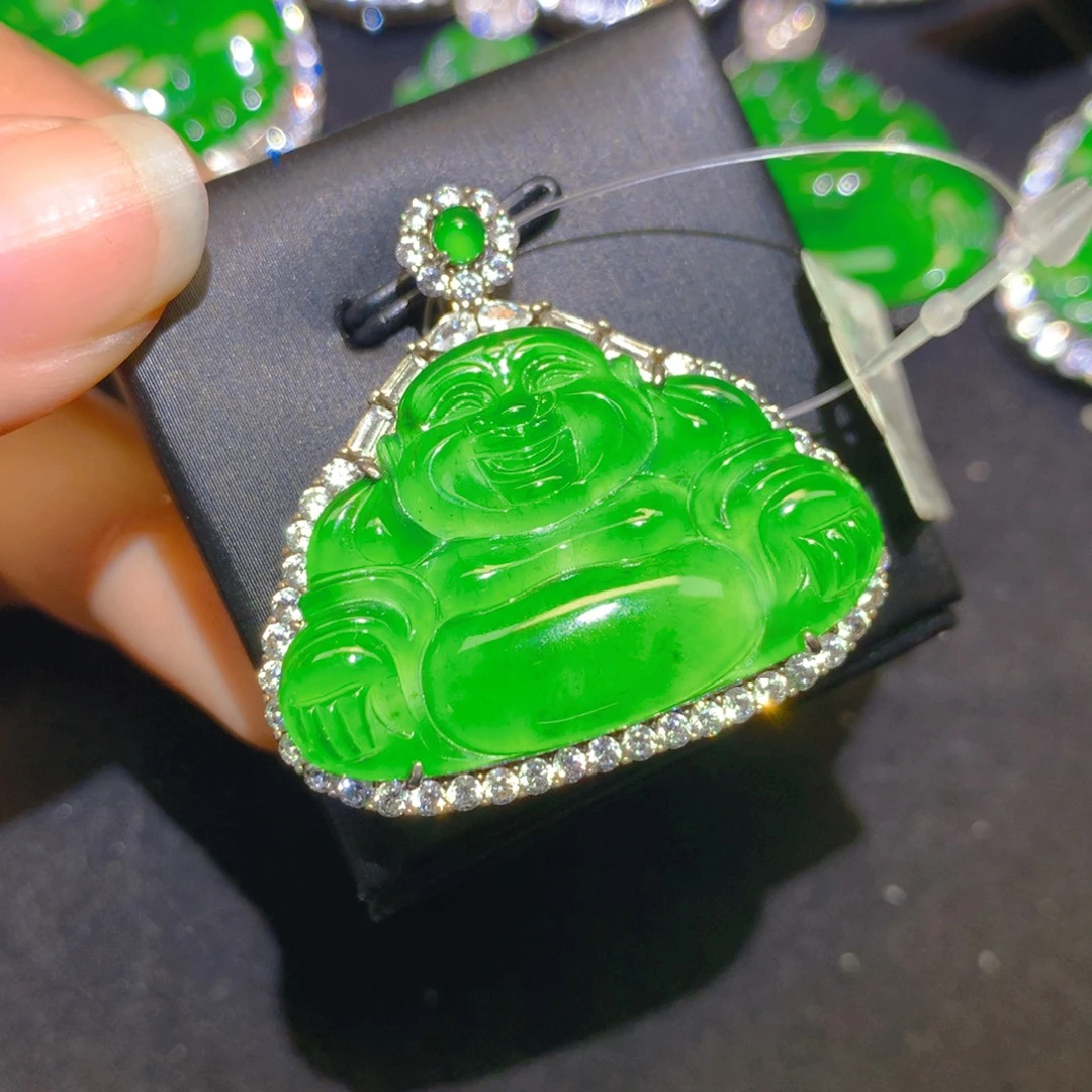 翡翠银S925镶嵌颈饰