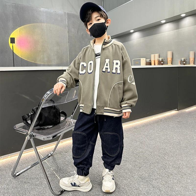 男童外套春秋款2025新款儿童装韩范休闲炸街痞帅气时尚春季上衣潮