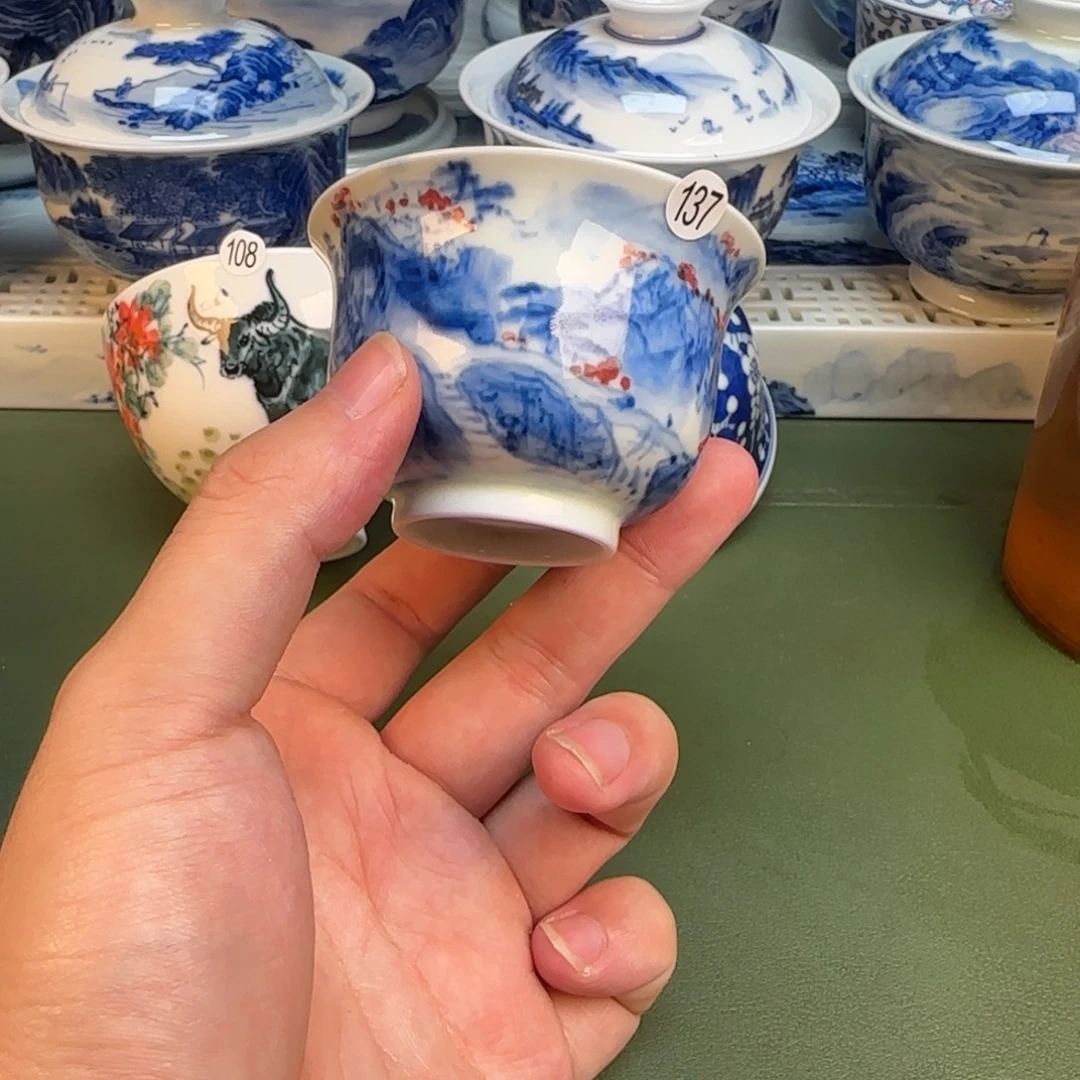 彦祖纯手工手绘茶具137