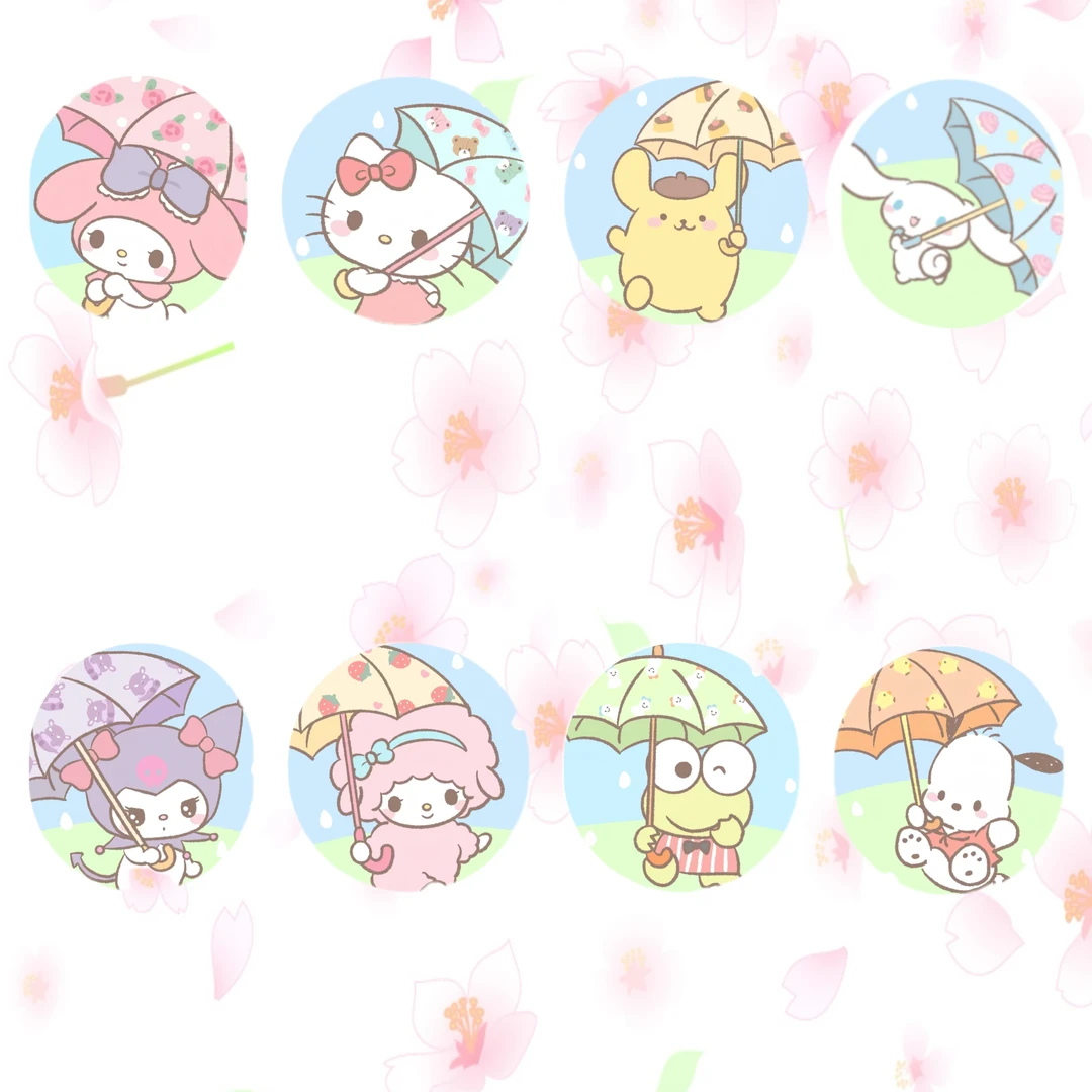 三丽鸥撑伞日记系列徽章