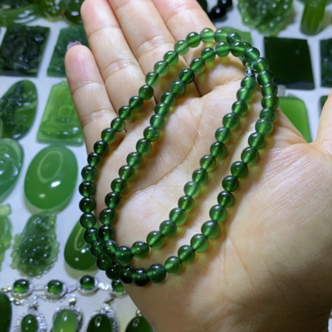 【闪购商品】蛇纹石玉项链未镶嵌