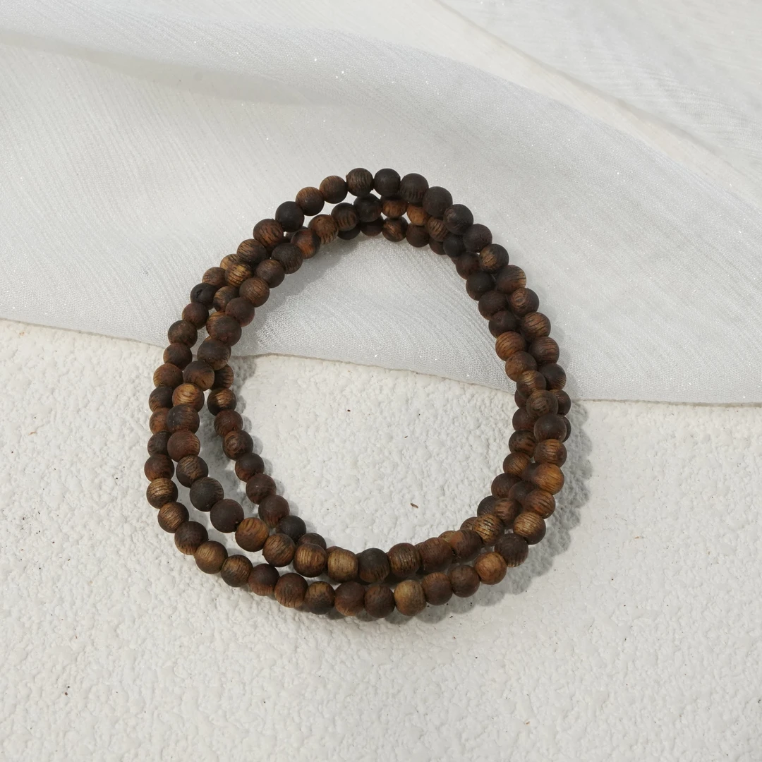 【小野】4mm海南白棋沉香手串（多样性发其一）