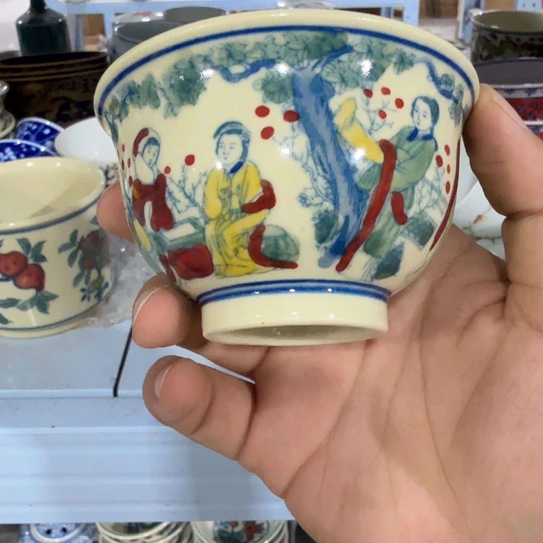 瓷片摆件手绘瓷器全部处理