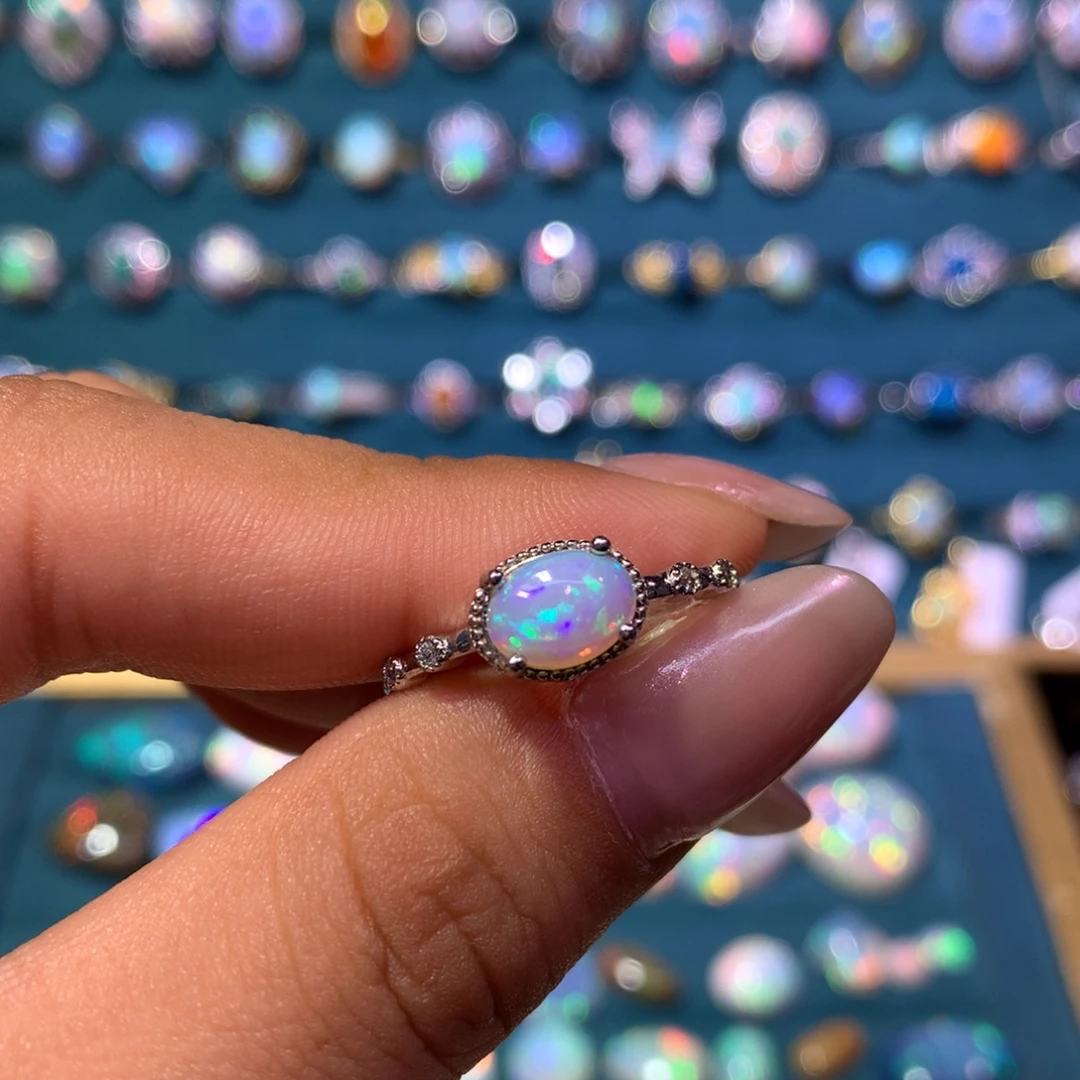 欧泊银S925镶嵌戒指款