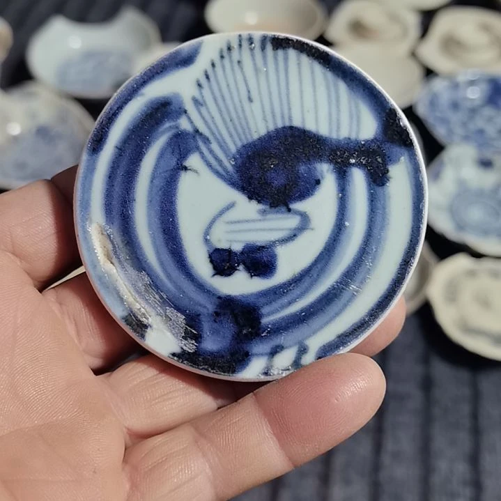 瓷片青花影青杯垫标夲