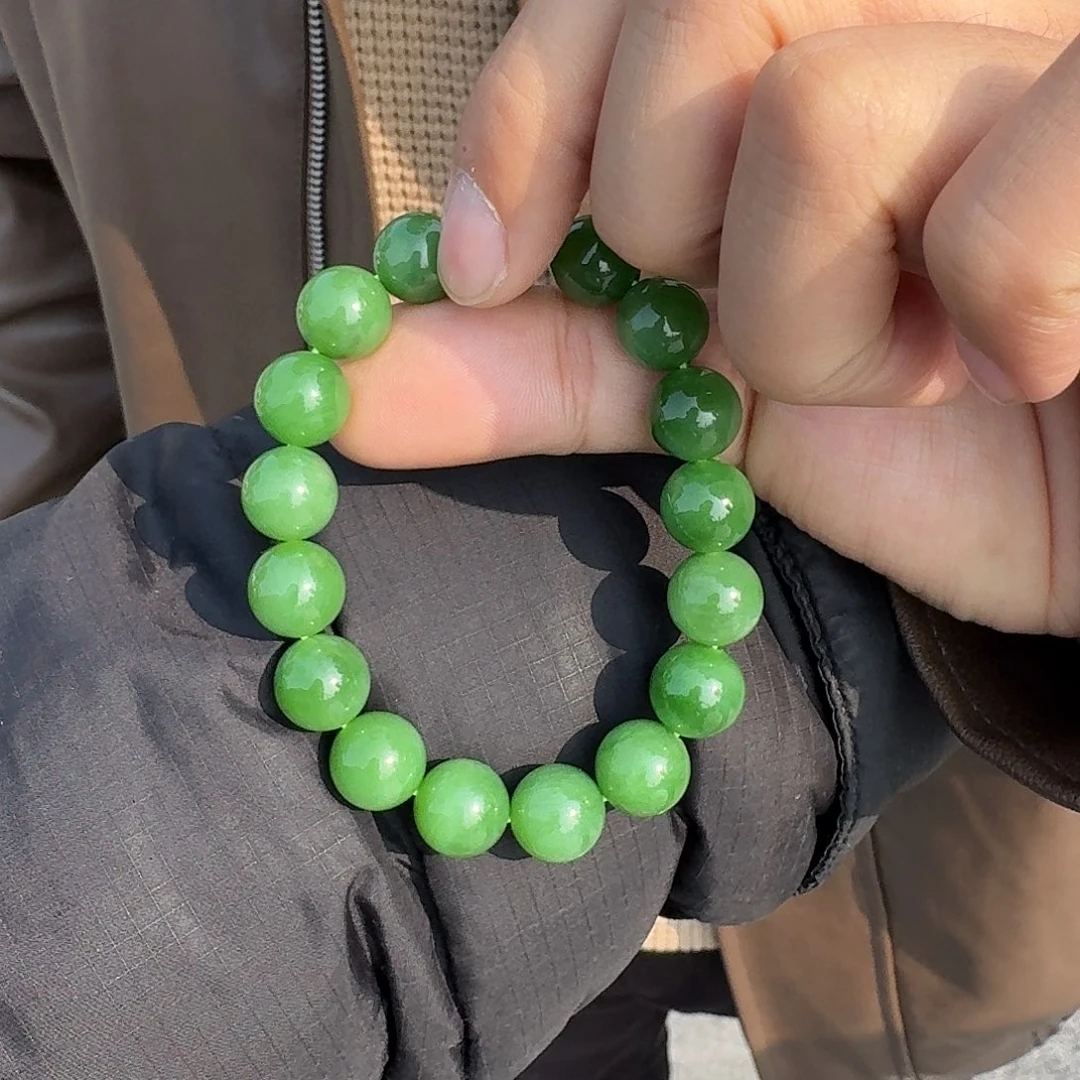 和田玉手串未镶嵌226门总卡12左右