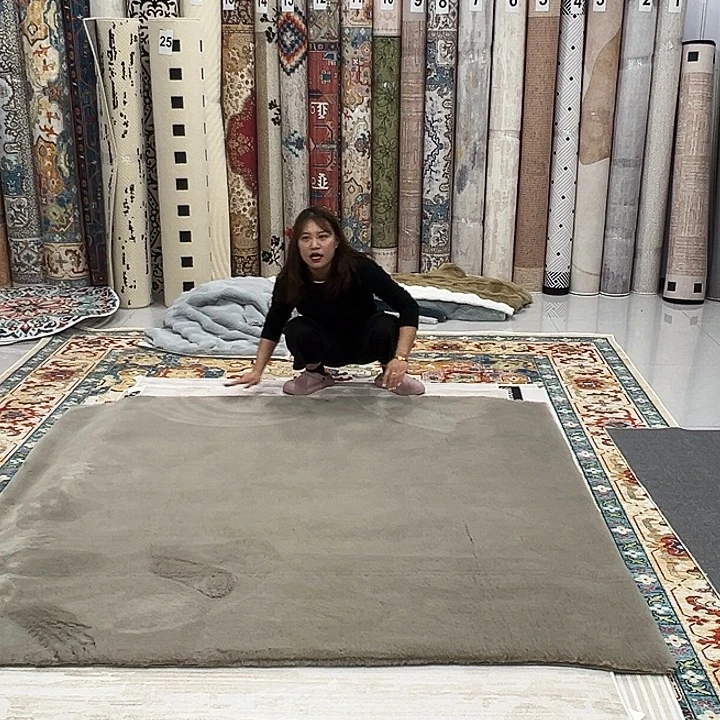 混纺尺寸误差正负1-3厘米180×200麂皮绒仿兔毛特价福利