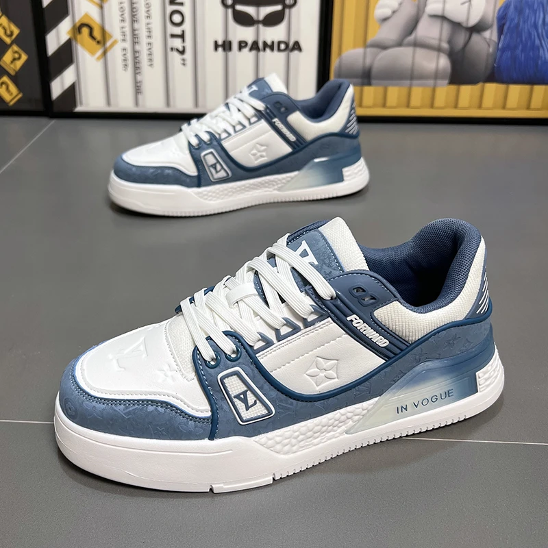 爆款印花轻奢运动小白鞋男板鞋欧美时尚休闲鞋精神小伙运动男鞋