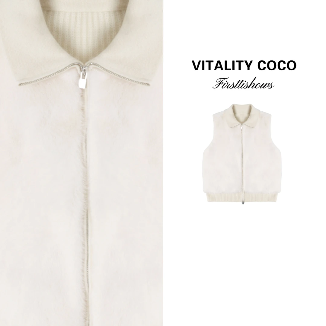 VITALITY COCO·LP哥本哈根系列 羊绒水貂马甲外套-2633